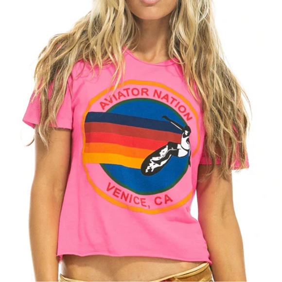 Aviator Nation - Logo Boyfriend Tee - Forest